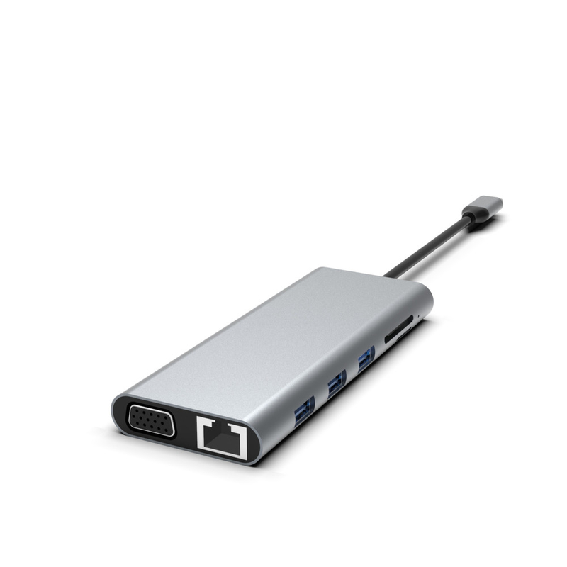 Hub USB C 5 en 1 avec Ethernet USB A Rj45 Adapteur type C Station d'accueil MacBook
