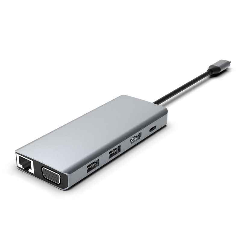 11-en-1 USB C Station d'accueil Multiport Hub HDMI 4K 60Hz Lecteur de carte SD/TF 3*USB 3,0/100W Puissance