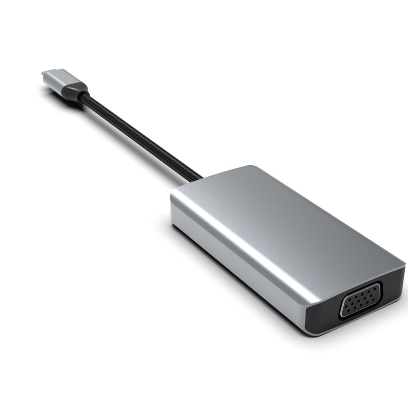 Mini 4 en 1 adaptateur USB C type C Hub avec charge USB 3.0 HDMI VGA USB-C PD