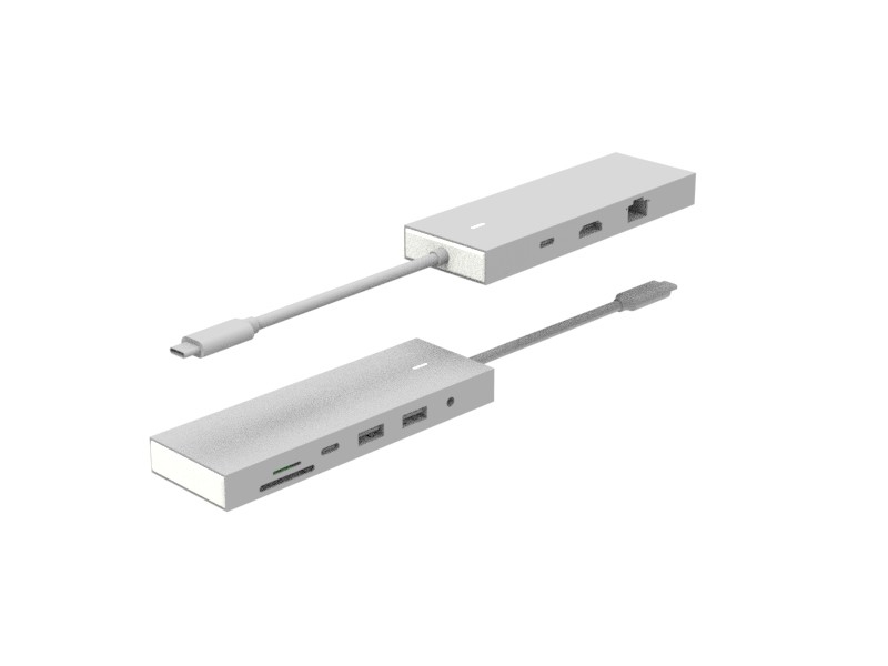Type C vers USB 3.0 Adaptateur USB C Hub 9 en 1 Station d'accueil 4K HDMI PD Données 6 Ports Type C Hub USB