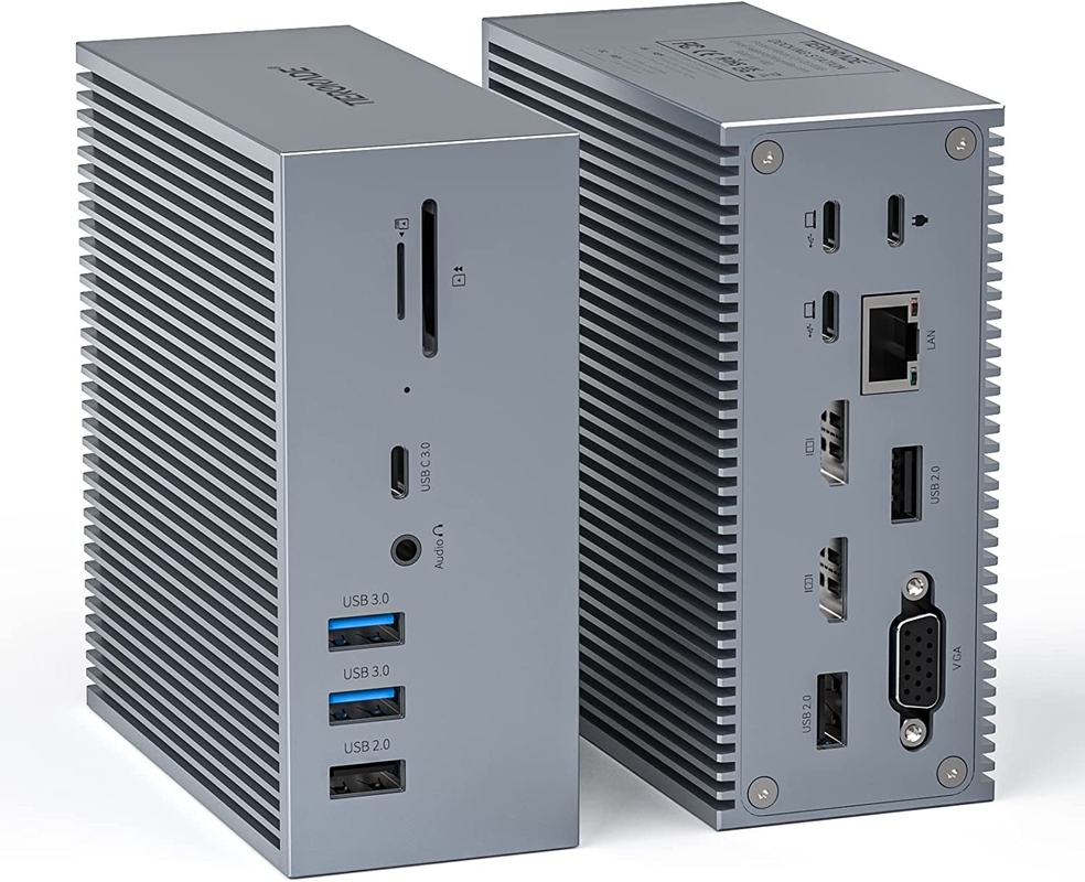 Station d'accueil 4K USB C avec câble intégré pour la sortie vidéo 4K et la dissipation de chaleur
