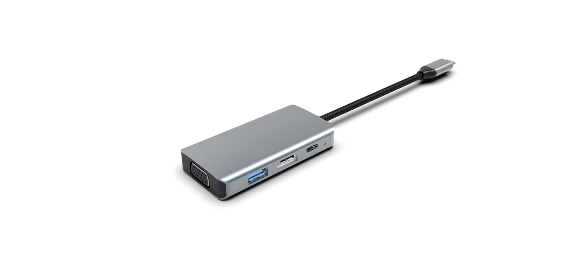 Disque dur tout en un 4 en 1 USB C 4 en 1 Adaptateur multiport Hub d'expansion Station d'accueil d'ordinateur portable de type C à HDMI USB 3.0 PD