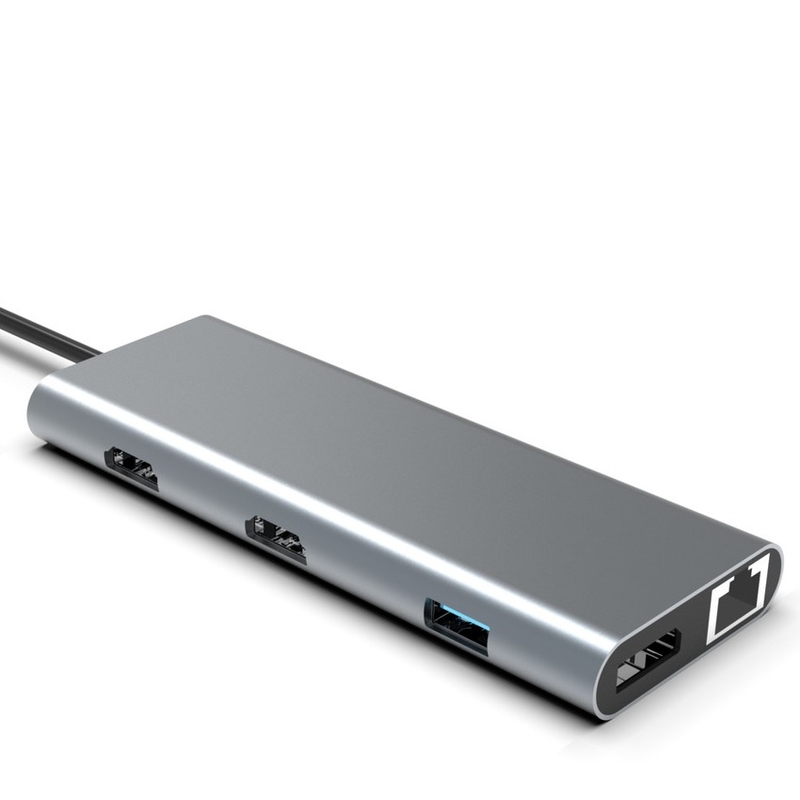 Station d'accueil USB Hub Ethernet de type C Expand Macbook Connectivité gris pour pour ordinateur portable