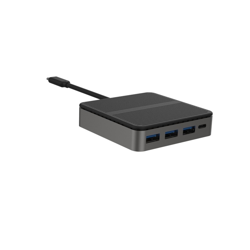 Square 6 en 1 Dual HD 4K Type C Docks avec RJ45 PD 100W SD TF 3xUSB 3.0 Docking Hdmi Hub Usb C A