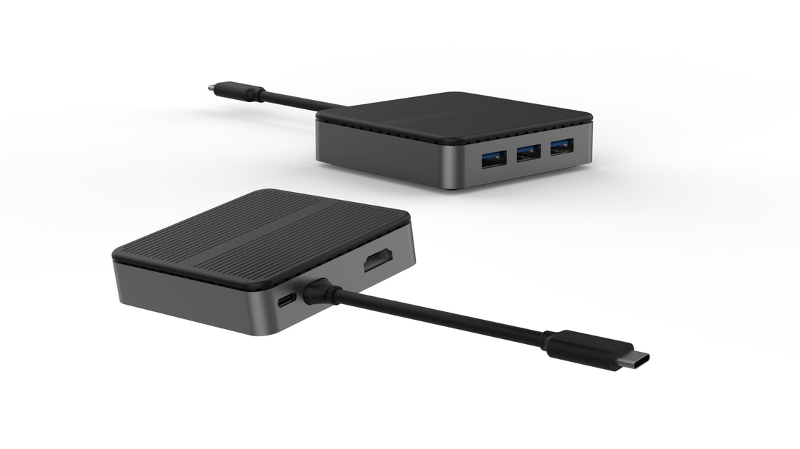 Adaptateur 3 en 1 USB C USB C vers HDMI Adaptateur multiport Type-C Hub avec port HDMI 4K PD M Chargement USB 3.0 OTG Daax 100Wta