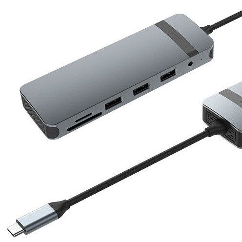 10 en 1 USB C Dock USB Hub avec 4K HDMI USB C à l'adaptateur multiport USB pour ordinateur portable et ordinateur portable