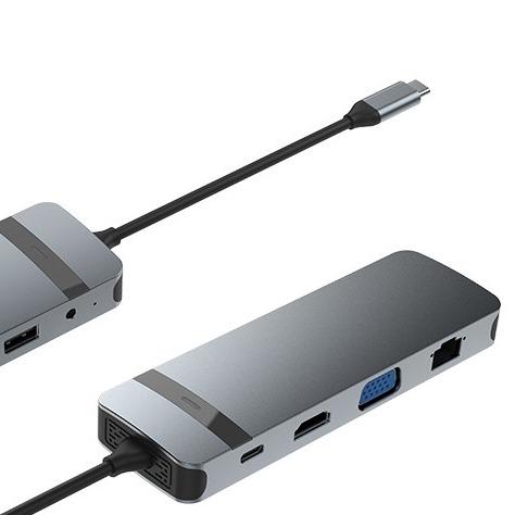 10 en 1 USB C Dock USB Hub avec 4K HDMI USB C à l'adaptateur multiport USB pour ordinateur portable et ordinateur portable
