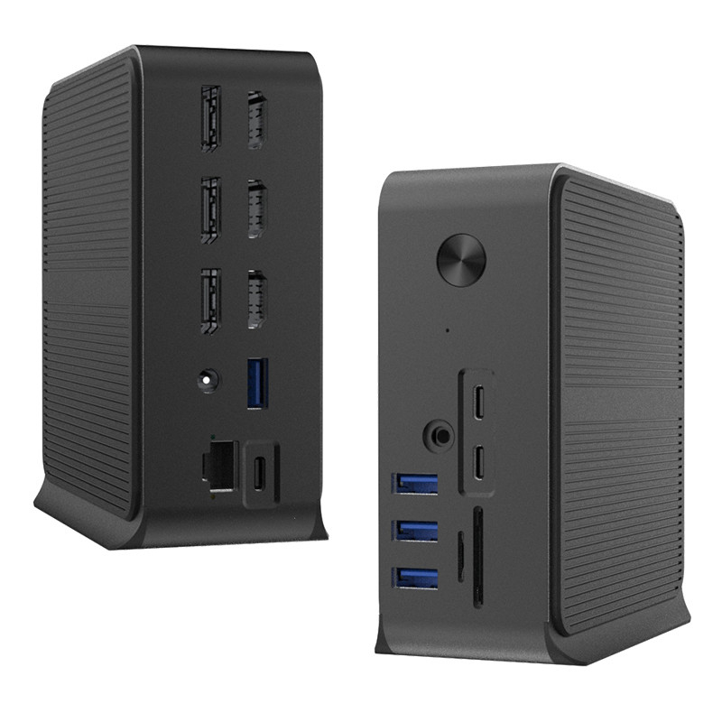 Station d'accueil USB C HUB 12 en 1 avec plusieurs ports USB C Adaptateur de moyeux USB USB de type C 4K RJ45 VGA