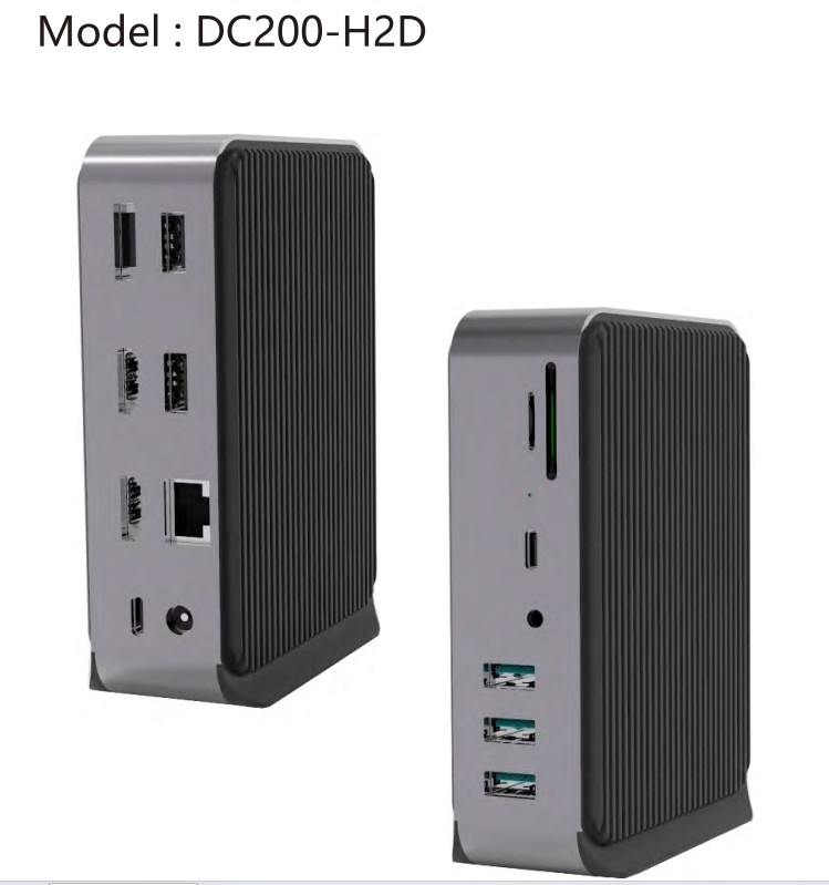 Gigabit Ethernet Usb Station de chargement de type C avec résolution HDMI 4K Pour Macbook