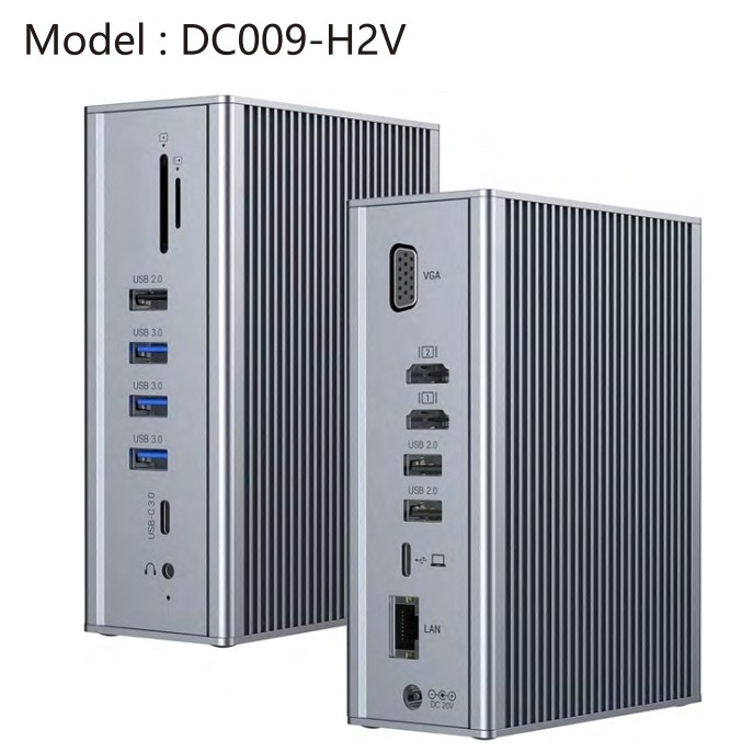 Station d'accueil USB-C avec le lecteur de carte SD