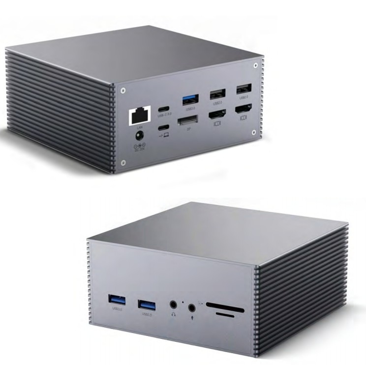 16 en 1 ordinateur de bureau USB C Station d'accueil Universal Windows MacOS 3,5 mm prise audio