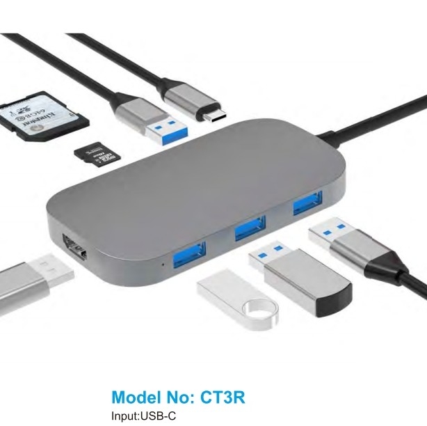 Hubs USB C avec lecteur de carte SD sur le port PD pour Windows MacOS Jusqu'à 10 Gbps de débit de transfert de données
