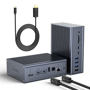 18 ports Thunderbolt Docking Station 2 HDMI Dock Hub Pour compatibilité d'affichage HDMI 8K / 4K