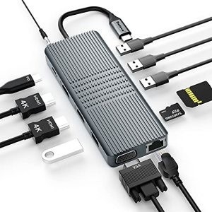 11 IN 2 USB C Hub PD 3.0 HDMI Technologie de liaison d'affichage Surface Pro 7 Station d'accueil du hub