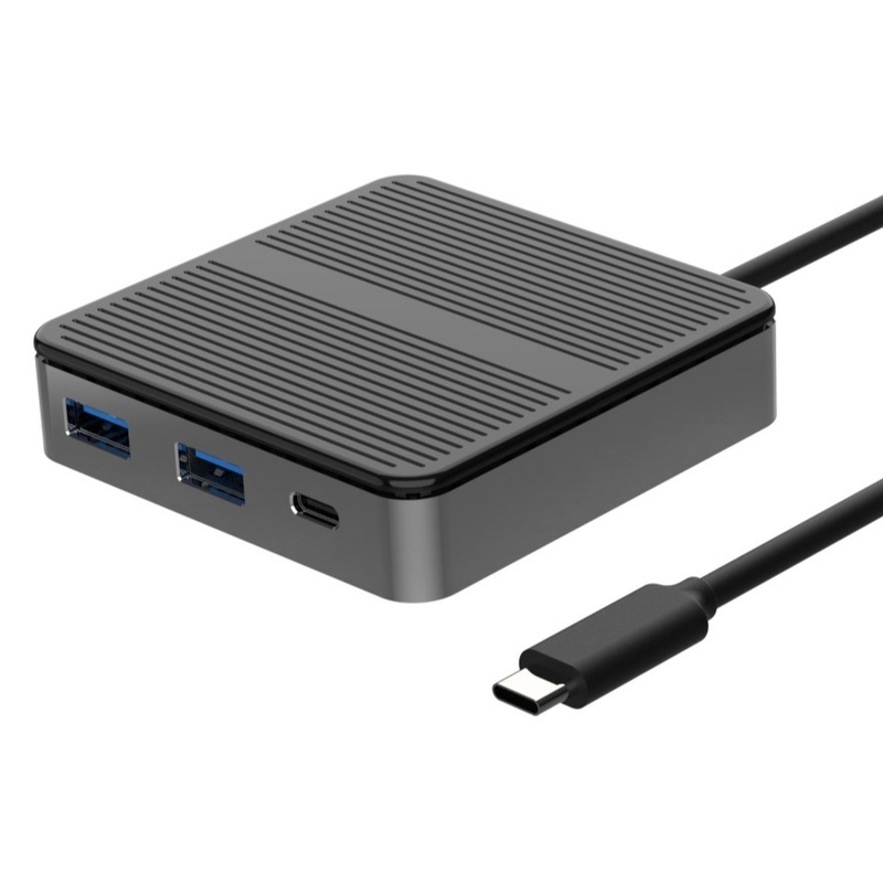 Carré noir Adaptateur USB C à USB Mac 6 en 1 Adaptateur USB C à USB A Hub Adaptateur OTG
