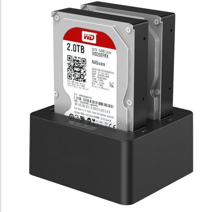 USB 3.0 HDD Disque dur à double portée Station d'accueil 2.5 3.5 SATA Disque dur SSD