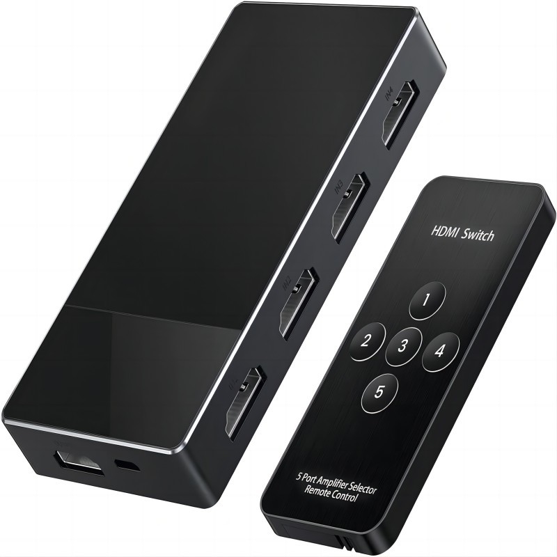 3 en 1 sortie HDMI Switch Aluminium HDMI Splitter avec commutateur HDMI à distance Prend en charge le moniteur 4K 3D HD