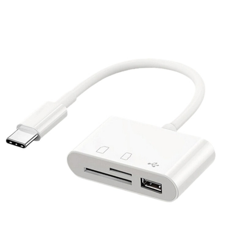 Macbook USB C Lecteur de carte SD Adaptateur de carte SD Lecteur de carte mémoire avec SD MicroSD Port USB 3 Pour Iphone