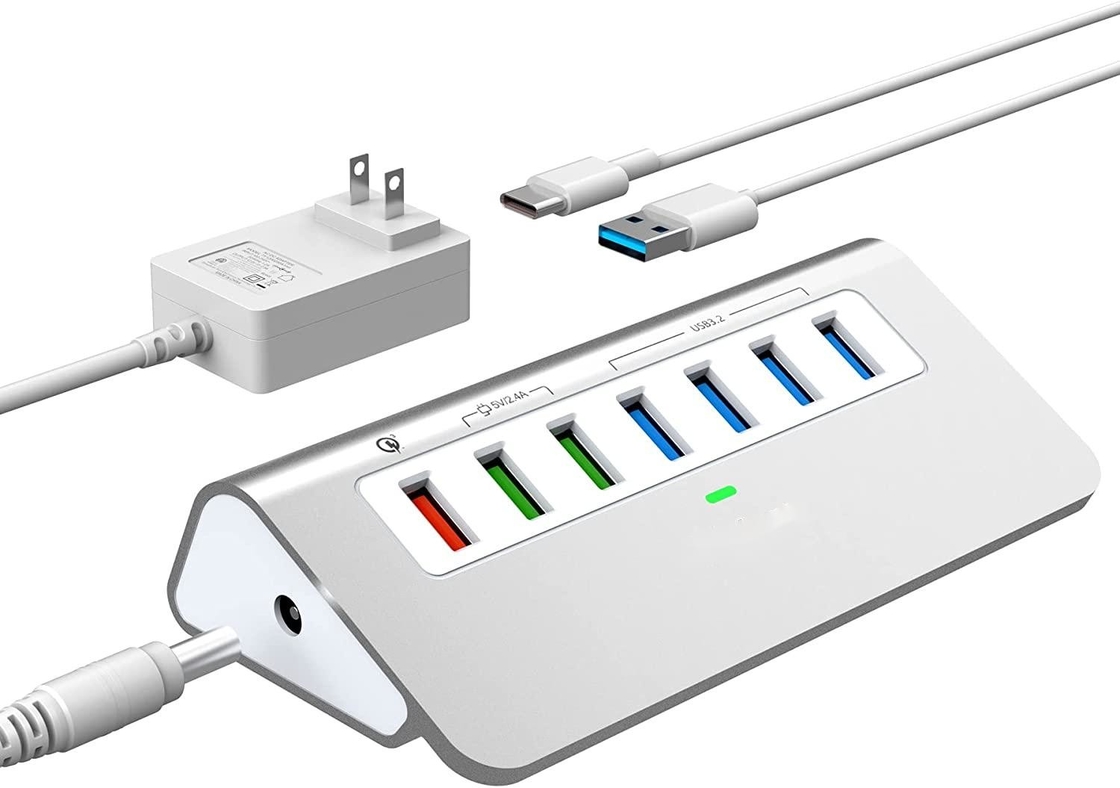 Adaptateur USB de type C à Ethernet avec 14 ports USB 1000 Mbit/s Gigabit RJ45 LAN Hub