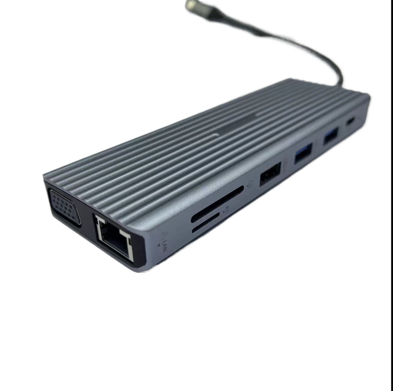 13 en 1 USB C Hub Docking Station double écran triple écran avec audio