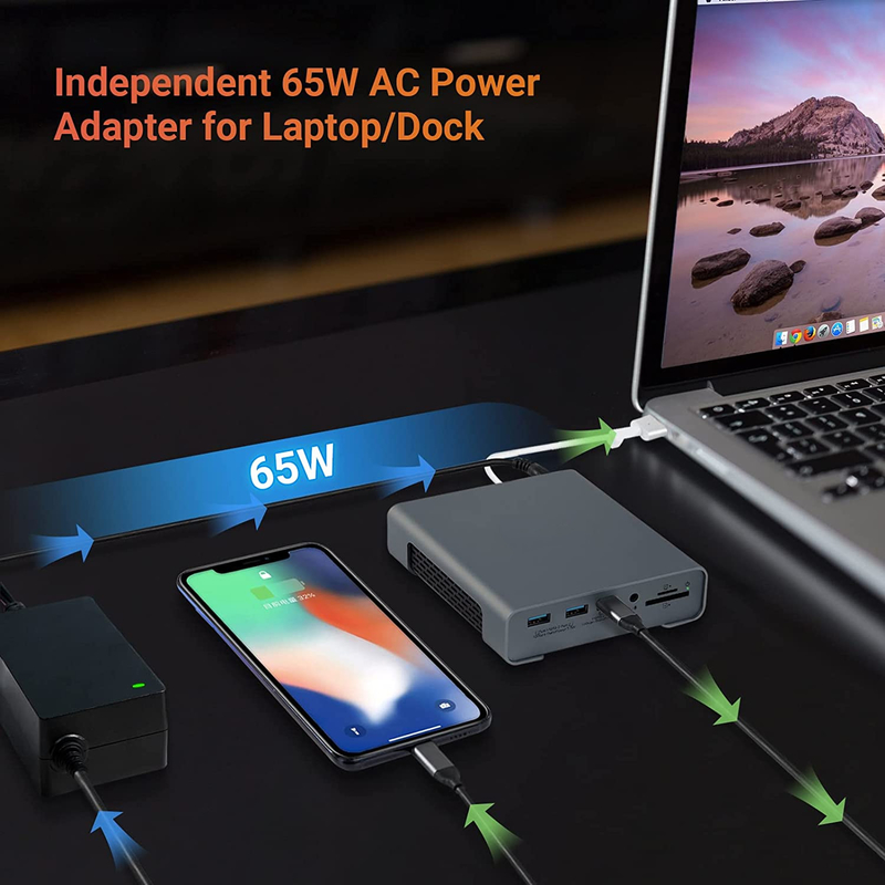 Adaptateur USB type-C 4K 60hz Moniteur HDMI Ethernet RJ45