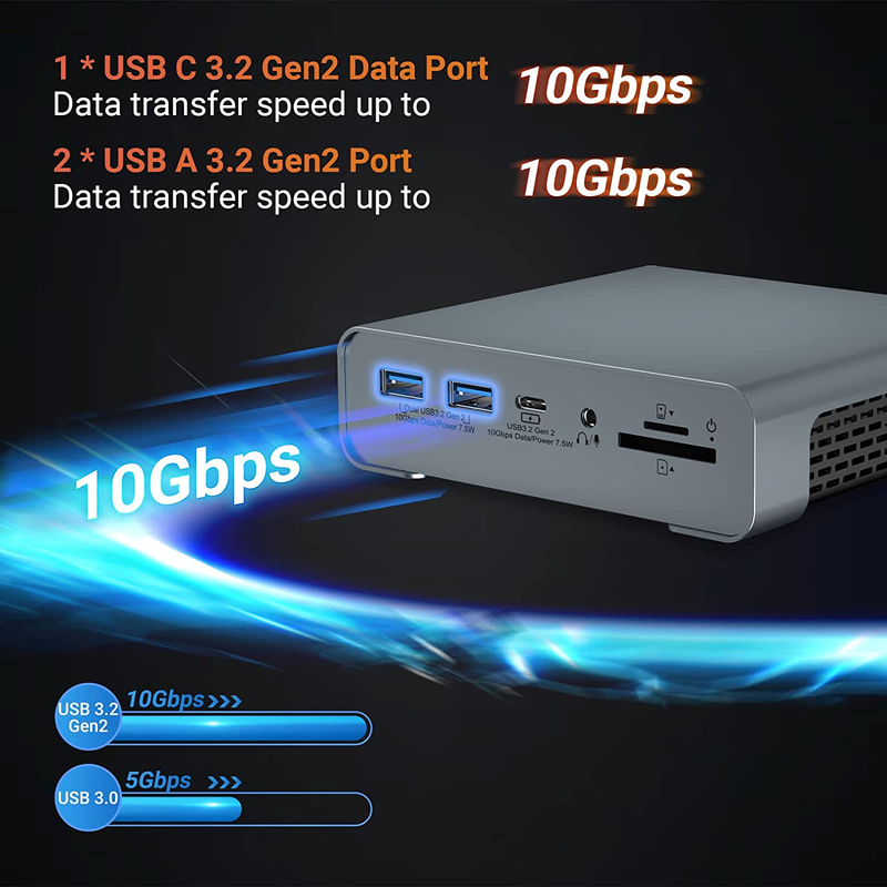 Adaptateur USB type-C 4K 60hz Moniteur HDMI Ethernet RJ45
