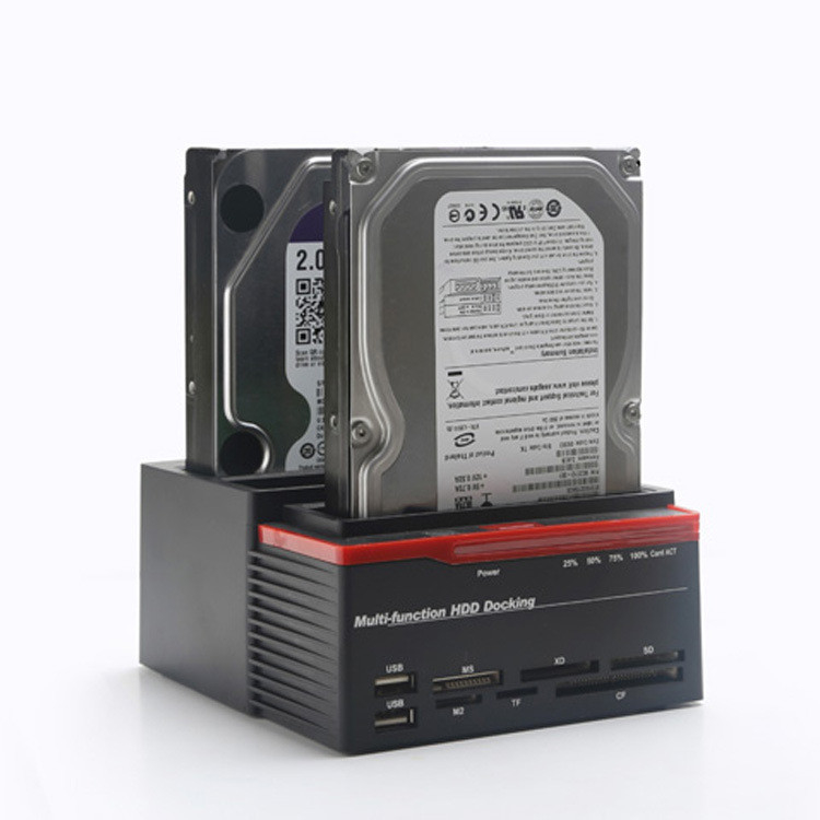 NVMe M.2 Duplicateur Clone hors ligne à double baie USB C à la station d'accueil NVME Pour les disques durs M2 SSD M Key