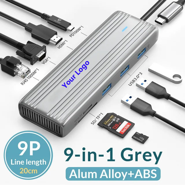 USB C Hub avec HDMI 4K et USB 3.0 haute vitesse Compatible avec Windows Mac