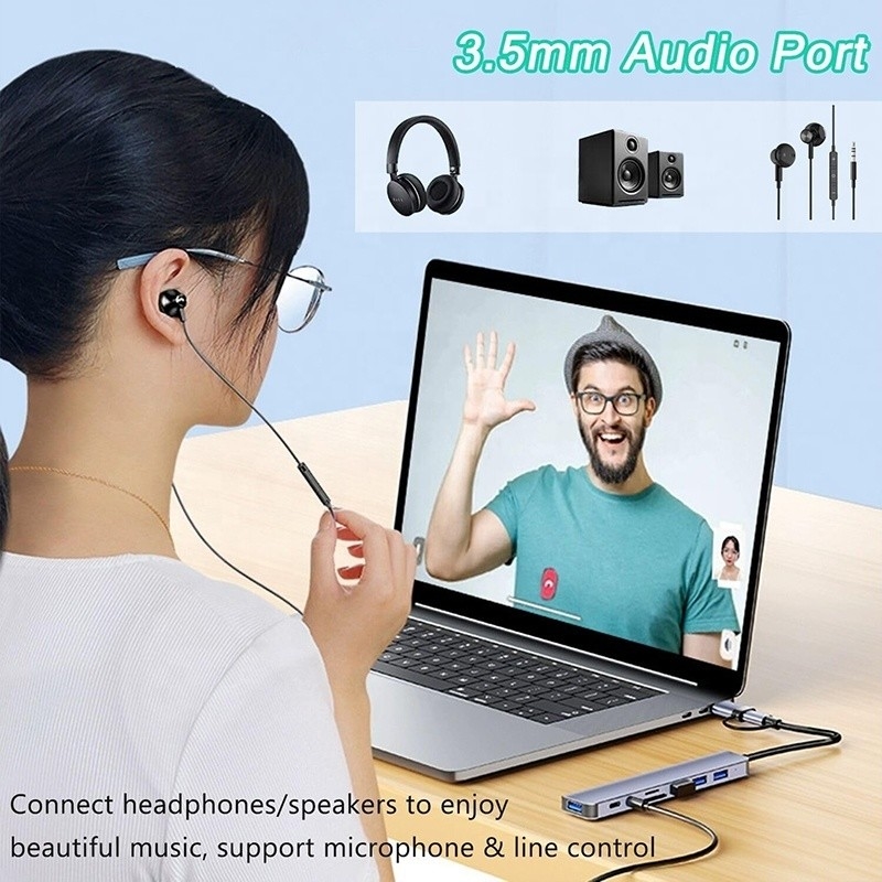 Sortie de lecteur de carte SD/TF audio 3,5 mm pour le transfert et la recharge de données