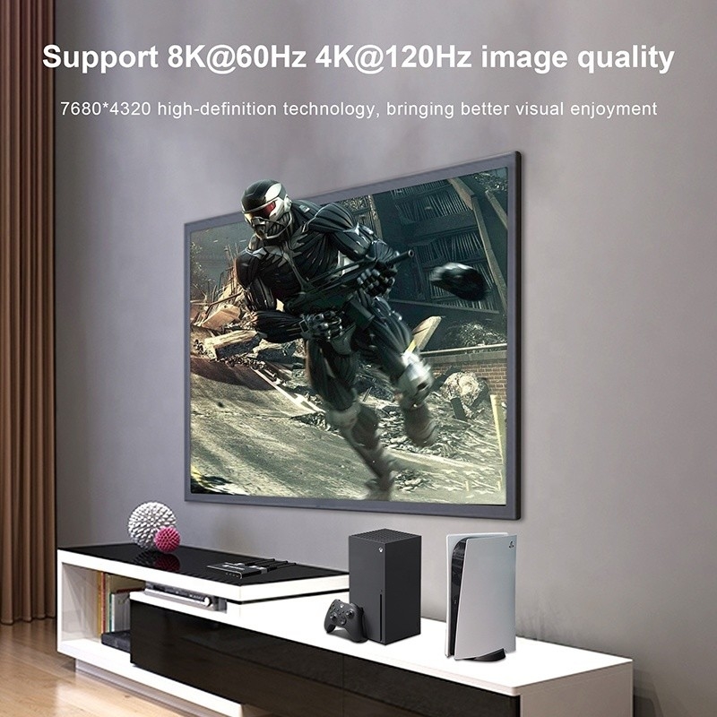Commutateur HDMI 8K 3 en 1 Sortie de support 3 entrée HDMI 8K 60Hz 4K 120Hz Technologie avancée