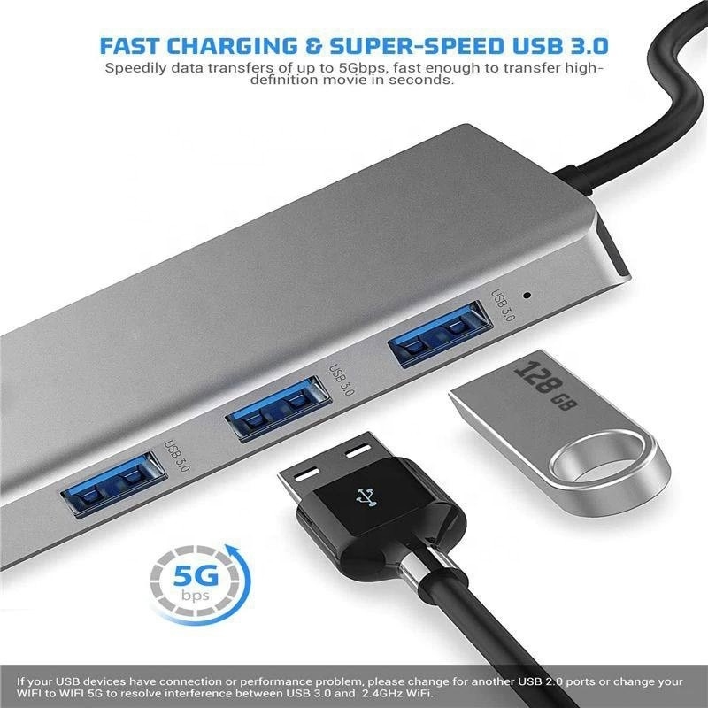 Station d'accueil USB de type C 12 en 1 HDMI 1080P 60Hz 2*HDMI VGA RJ45 4*USB Audio SD/TF PD