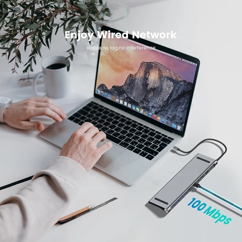 Adaptateur multi-fonctionnel USB de type C pour ordinateur portable et téléphone portable