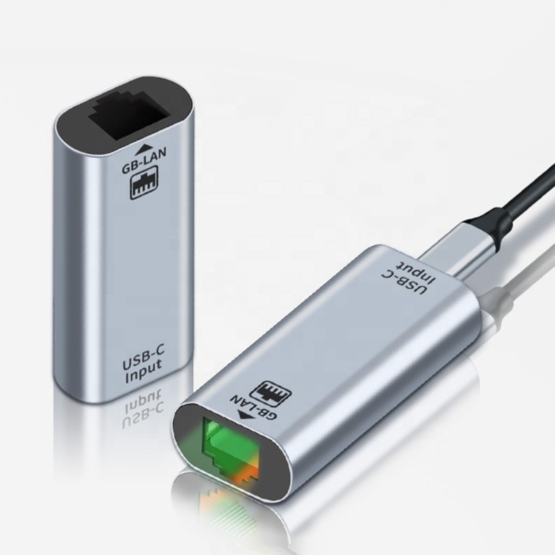 Adaptateur de port USB C féminin vers Ethernet Vitesse 10/100/1000 Mbps pour une connexion réseau rapide