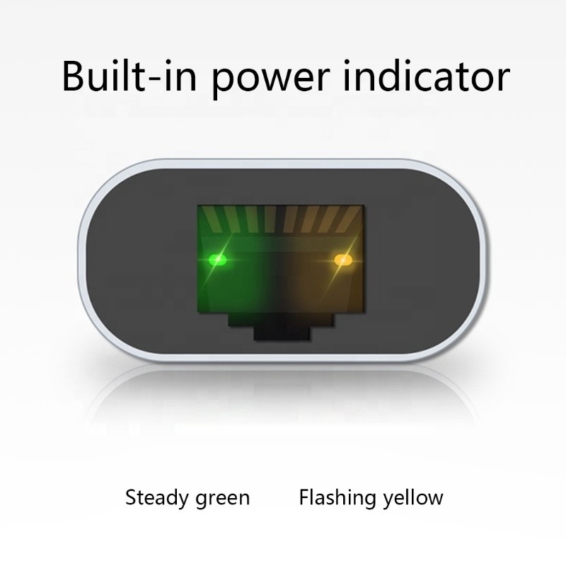 Adaptateur de port USB C féminin vers Ethernet Vitesse 10/100/1000 Mbps pour une connexion réseau rapide