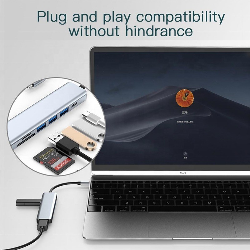 Adaptateur multifonctionnel de type C pour le transfert de données de charge et la sortie vidéo
