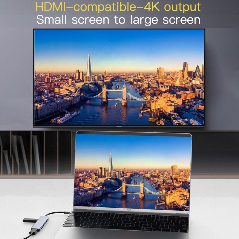 Adaptateur multifonctionnel de type C pour le transfert de données de charge et la sortie vidéo