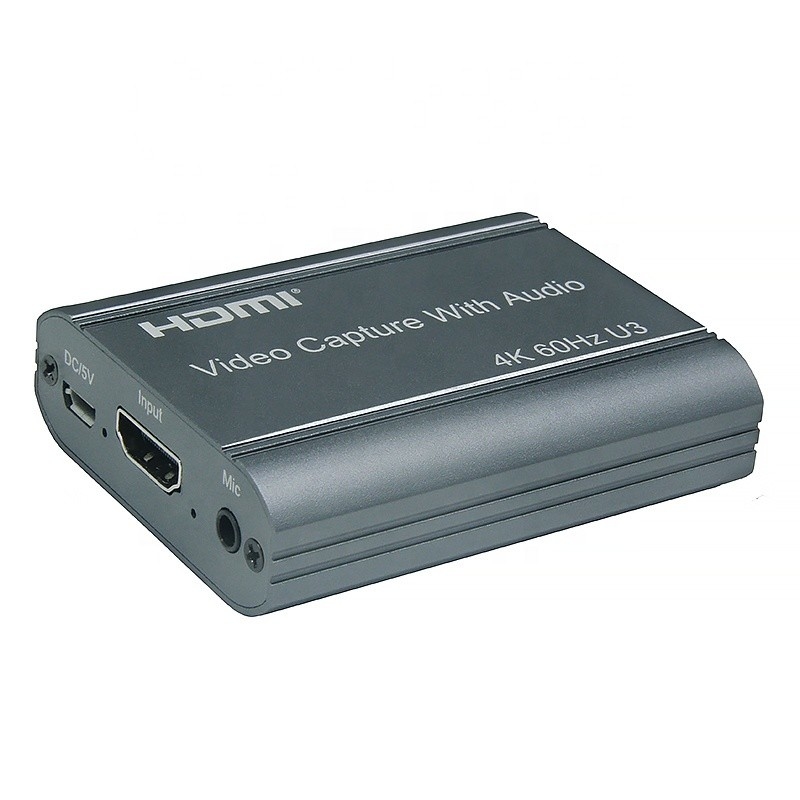 Carte vidéo professionnelle 4K 60Hz HDMI à USB3.0 avec sortie audio et USB 3.0