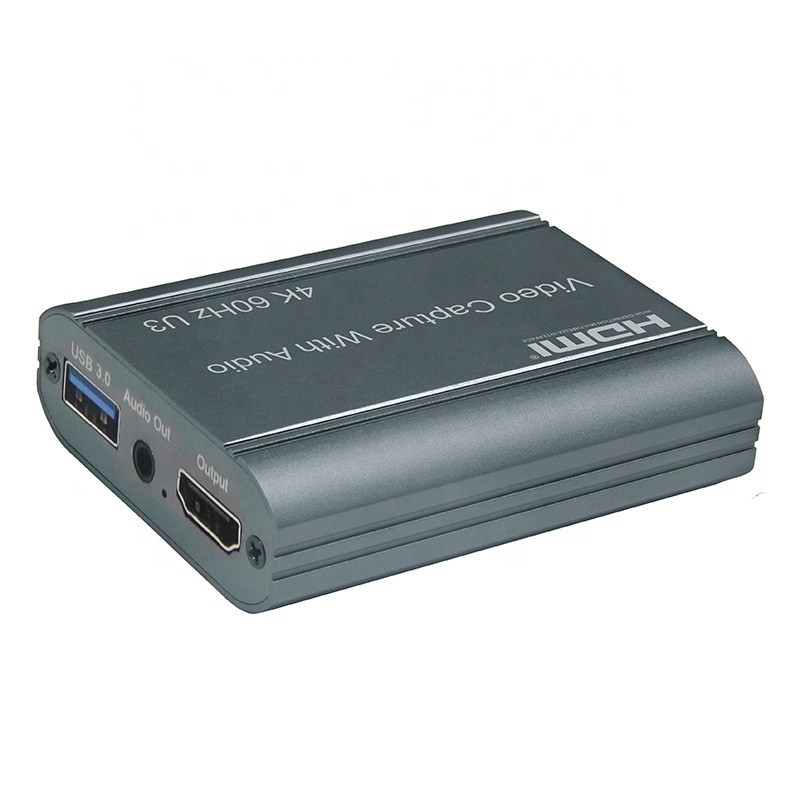 Carte vidéo professionnelle 4K 60Hz HDMI à USB3.0 avec sortie audio et USB 3.0