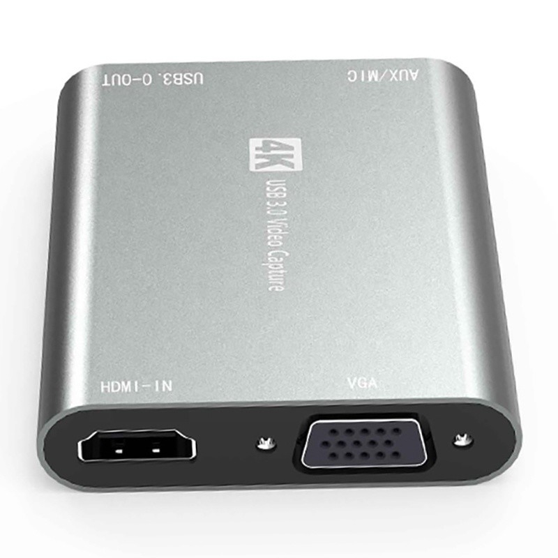 Boîte à cartes DVR de capture vidéo USB 3.0 HDMI avec microphone VGA Loop Out pour appareil photo Xbox