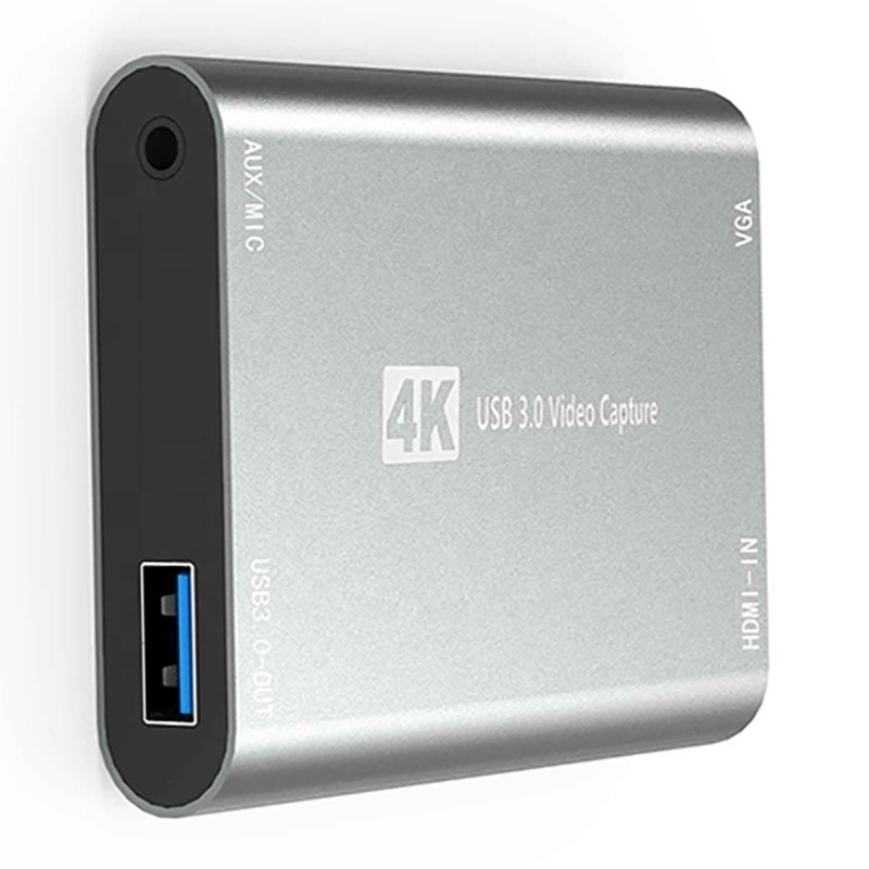 Boîte à cartes DVR de capture vidéo USB 3.0 HDMI avec microphone VGA Loop Out pour appareil photo Xbox