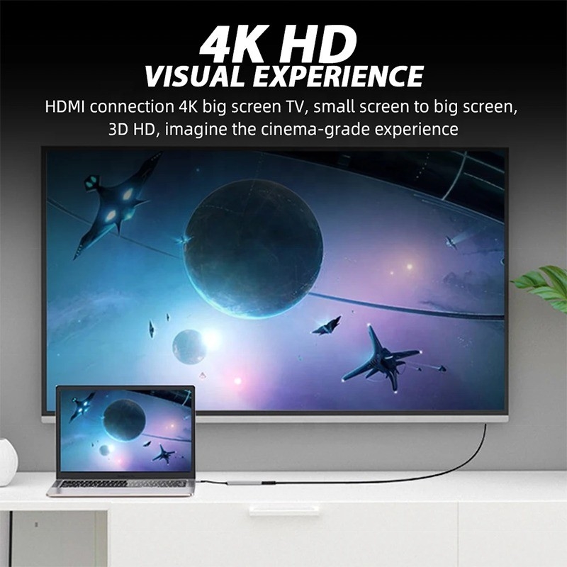 Hub de station d'accueil USB 3.1 avec lecteur de carte SD 4K HDMI USB3.0 TF et charge PD 87W
