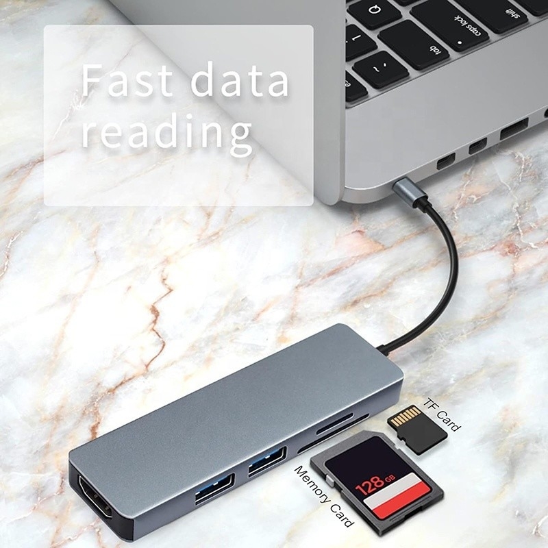11 en 1 Hub USB-C Type-C vers HDMI USB3.0 USB2.0 SD TF Adapter Hub avec lecteur de carte