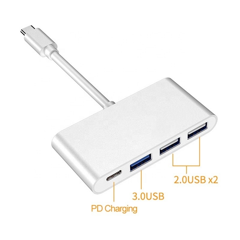 USB 3.1 Interface 4 en 1 Hub de type C Adaptateur multiple pour le transfert de données rapide