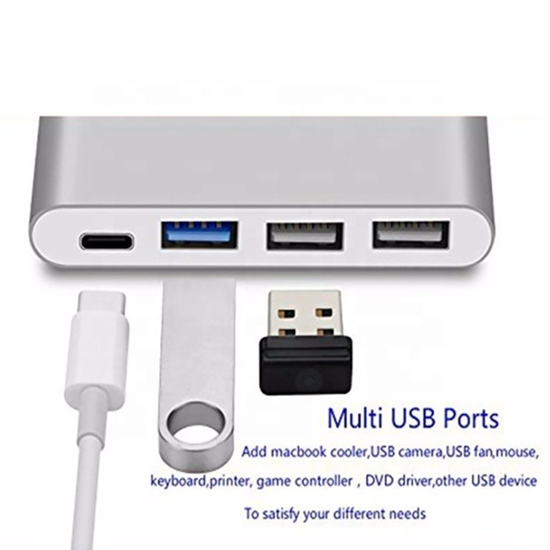 USB 3.1 Interface 4 en 1 Hub de type C Adaptateur multiple pour le transfert de données rapide