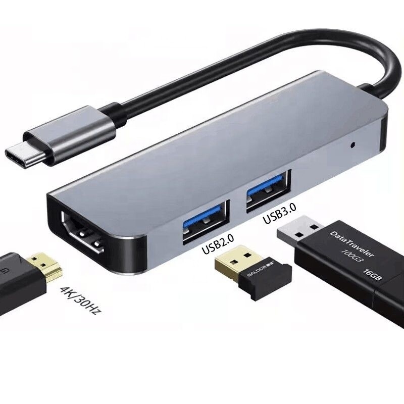 USB C Hub avec HDMI 4K et USB 3.0 haute vitesse Compatible avec Windows Mac