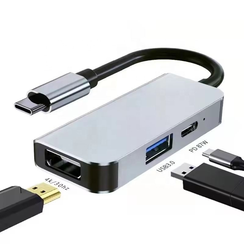 Station d'accueil de l'adaptateur USB 3.1/USB type-C Hub avec 4K HDMI USB3.0 USB 3.0 type C PD