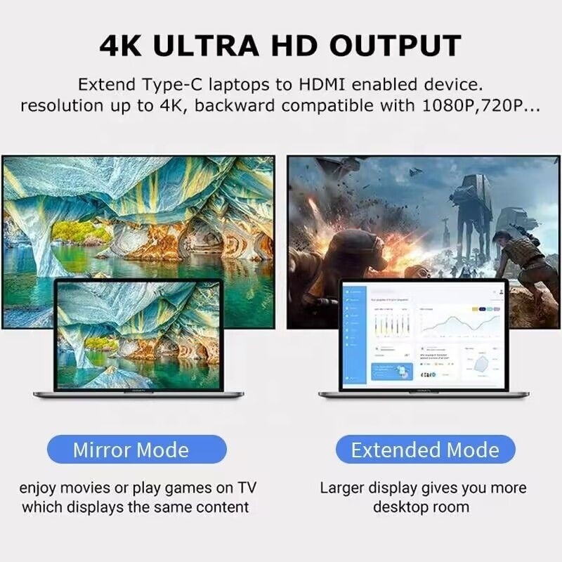 Station d'accueil de l'adaptateur USB 3.1/USB type-C Hub avec 4K HDMI USB3.0 USB 3.0 type C PD