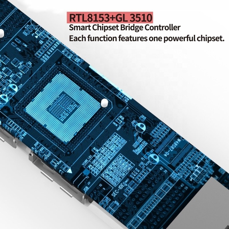 USB 3.1 de type C à 9 ports USB3.0 Hub avec Gigabit Ethernet RJ45 Adaptateur de port LAN Gris