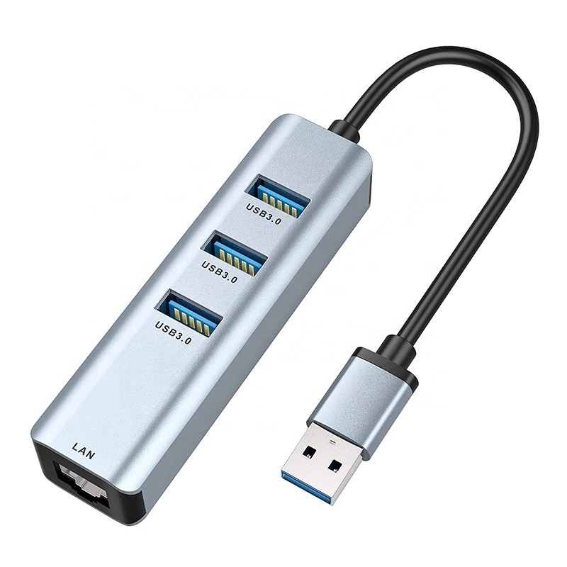 USB 3.0 à 6 ports USB Hub et adaptateur Ethernet 1000Mbps pour une compatibilité homme-femme