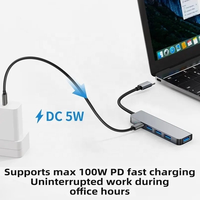 Hub d'adaptateur USB C de type C 9 en 1 avec charge PD de 100 W et sortie USB3.0 3*USB2.0